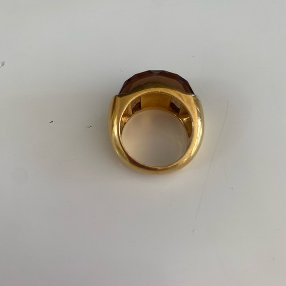 Women’s Swarovski size 7 Garnet and gold plated ring - Picture 4 of 5